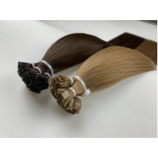 Top grade virgin raw Russian hair Flat tips human hair extensions Pre bonded Customized Color Straight Flat Tip Hair