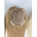 RAW Virgin Hair Mono Topper Highlight Blonde Human Hair Piece Toupee with Clips 