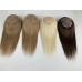 RAW Virgin Hair Mono Topper Highlight Blonde Human Hair Piece Toupee with Clips 